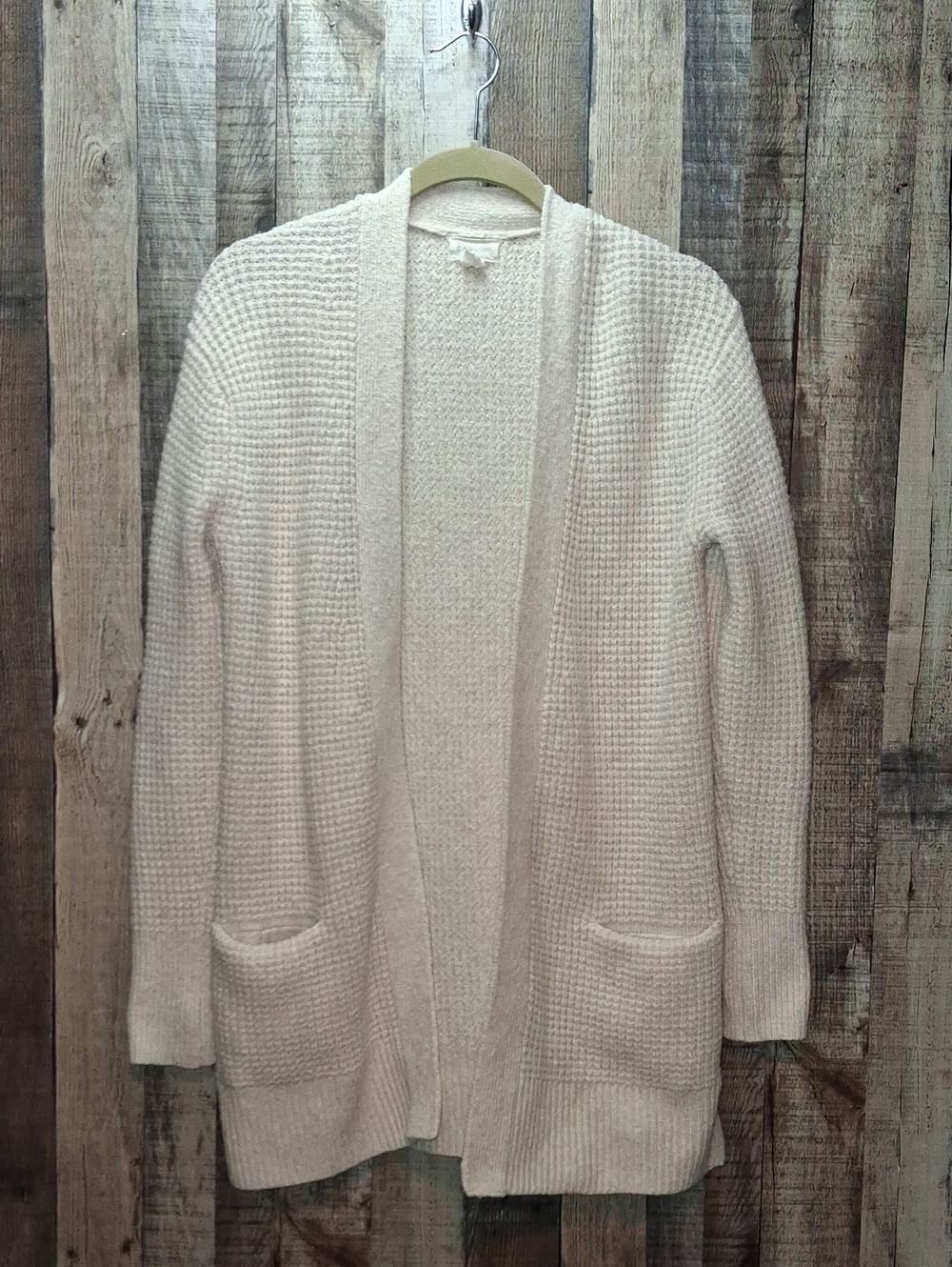 Women's Caslon Soft Open-Front Cream Women's Cardigan Sweater Size XS Oversized